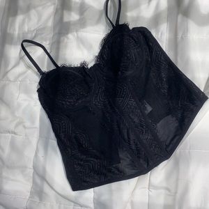 Black garage corset top